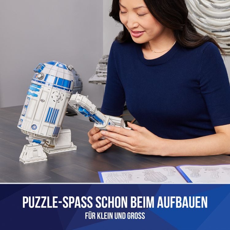 Produktbild: 4D Build - Star Wars R2-D2 - detailreiches 3D-Puzzle, 201 Teile, ab 12 Jahren