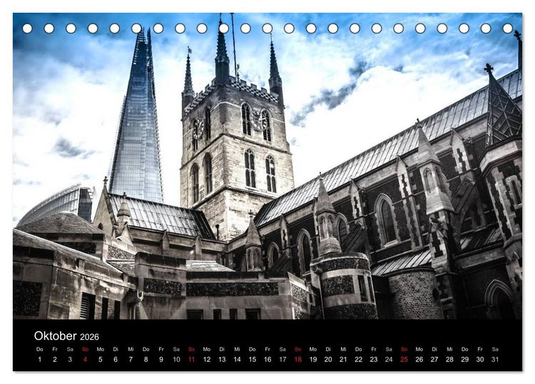 Produktbild: London - street view (CH-Version) (Tischkalender 2026 DIN A5 quer), CALVENDO Monatskalender