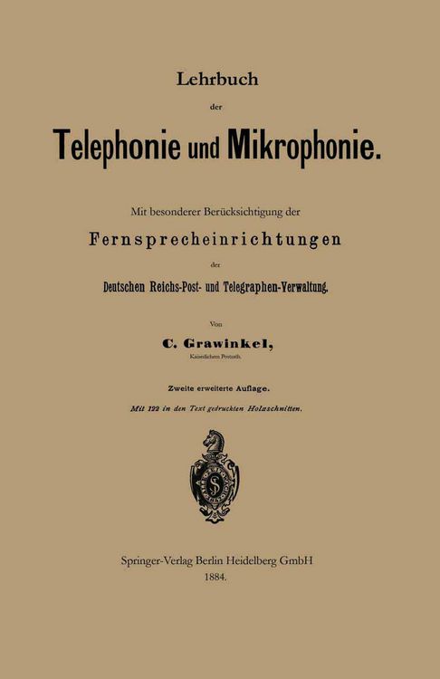 Produktbild: Lehrbuch der Telephonie und Mikrophonie