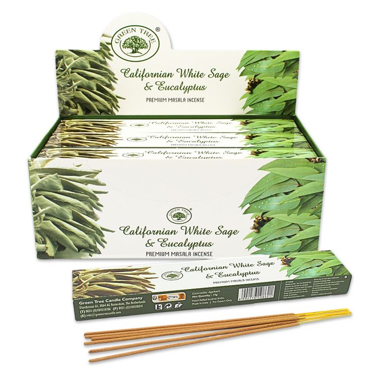 Produktbild: White Sage & Eucalyptus R&auml;ucherst&auml;bchen