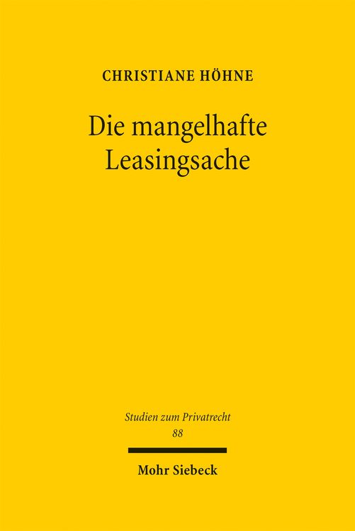 Produktbild: Die mangelhafte Leasingsache