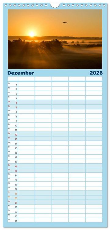 Produktbild: Familienplaner 2026 - Faszination Fliegerei mit 5 Spalten (Wandkalender, 21 x 45 cm) CALVENDO