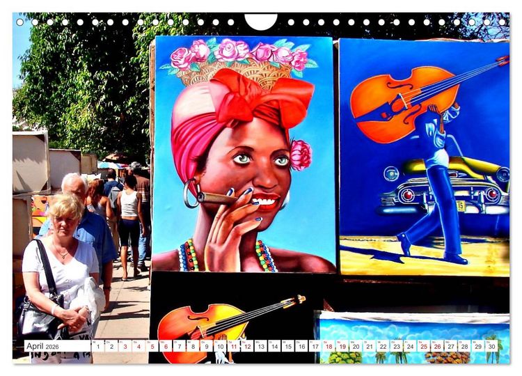 Produktbild: Kuba Kunst - Maler in Havanna (Wandkalender 2026 DIN A4 quer), CALVENDO Monatskalender