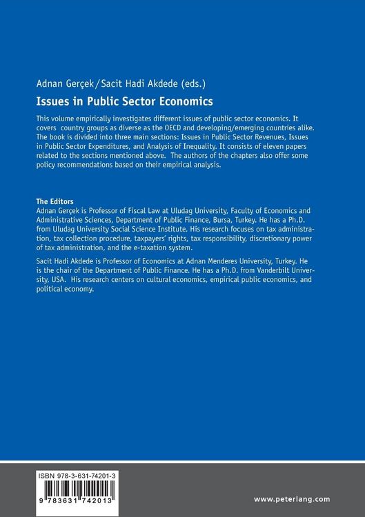 Produktbild: Issues in Public Sector Economics