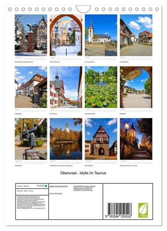Produktbild: Oberursel - Idylle im Taunus (Wandkalender 2027 DIN A4 hoch), CALVENDO Monatskalender