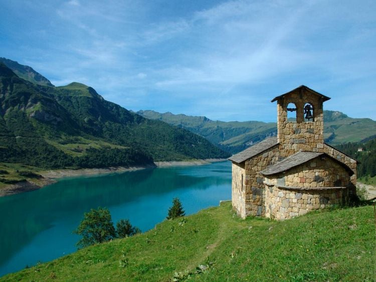 Produktbild: Kirche am Stausee Roselend (Puzzle)