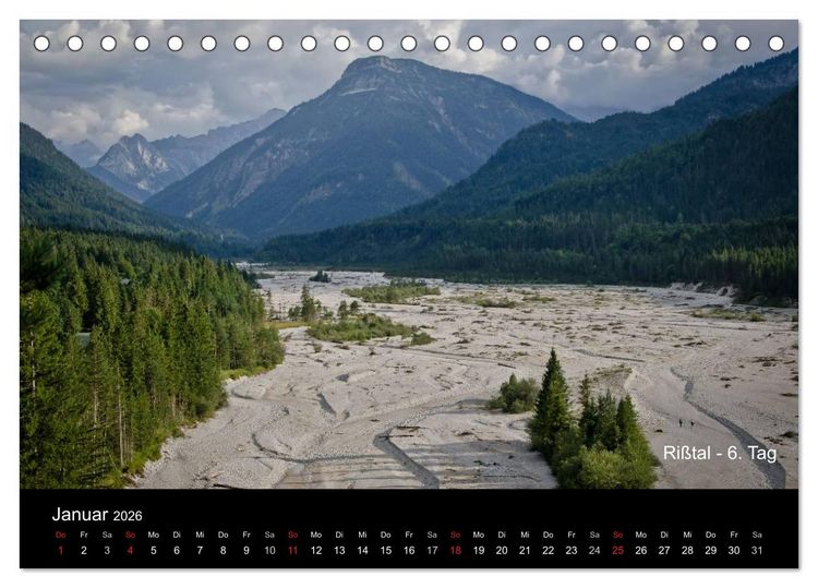 Produktbild: TransAlp - zu Fu&szlig; &uuml;ber die Alpen von M&uuml;nchen nach Venedig (Tischkalender 2026 DIN A5 quer), CALVENDO Monatskalender