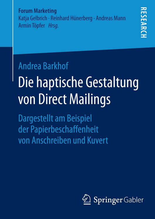 Produktbild: Die haptische Gestaltung von Direct Mailings