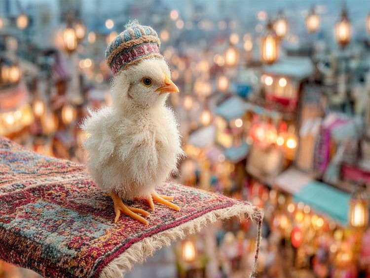 Produktbild: CALVENDO Puzzle K&uuml;ken auf fliegendem Teppich &uuml;ber orientalischem Basar | 1000 Teile Lege-Gr&ouml;&szlig;e 64x48cm Foto-Puzzle f&uuml;r gl&uuml;ckliche Stunden