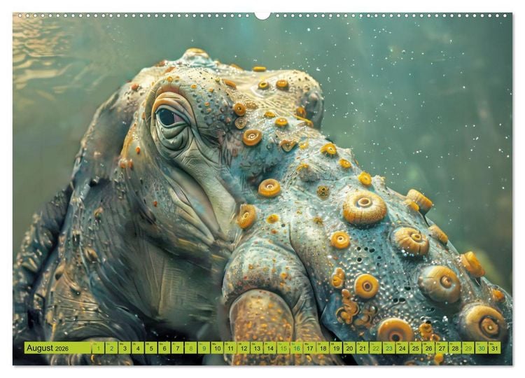 Produktbild: Fantastische Unterwasserkreaturen - Hybridtiere (hochwertiger Premium Wandkalender 2026 DIN A2 quer), Kunstdruck in Hochglanz