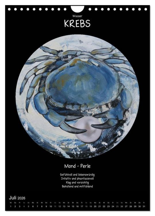 Produktbild: Sternzeichen - Charakter - Planeten - Edelsteine (Wandkalender 2026 DIN A4 hoch), CALVENDO Monatskalender