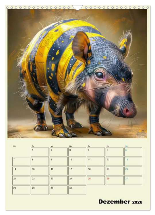Produktbild: Hybrid Tiere zum Schmunzeln - Planer (Wandkalender 2026 DIN A3 hoch), CALVENDO Monatskalender