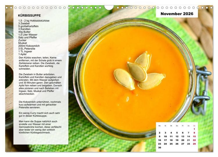 Produktbild: Aus der Suppenk&uuml;che. K&uuml;chenkalender mit tollen Rezepten (Wandkalender 2026 DIN A3 quer), CALVENDO Monatskalender