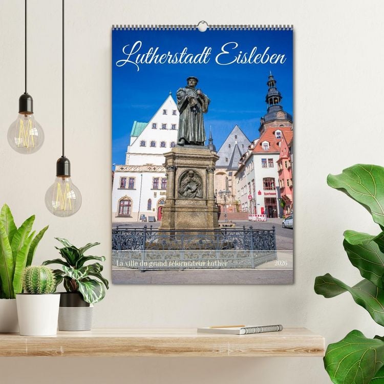 Produktbild: Lutherstadt Eisleben - La ville du grand r&eacute;formateur Luther (Calendrier mural 2026 DIN A2 horizontal), CALVENDO calendrier mensuel