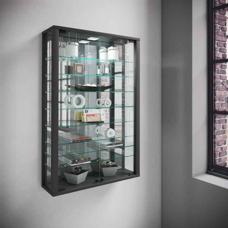 Produktbild: Wandvitrine Glasvitrine Vitrosa Mini Spiegel