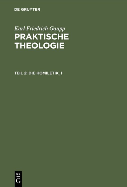 Produktbild: Die Homiletik, 1
