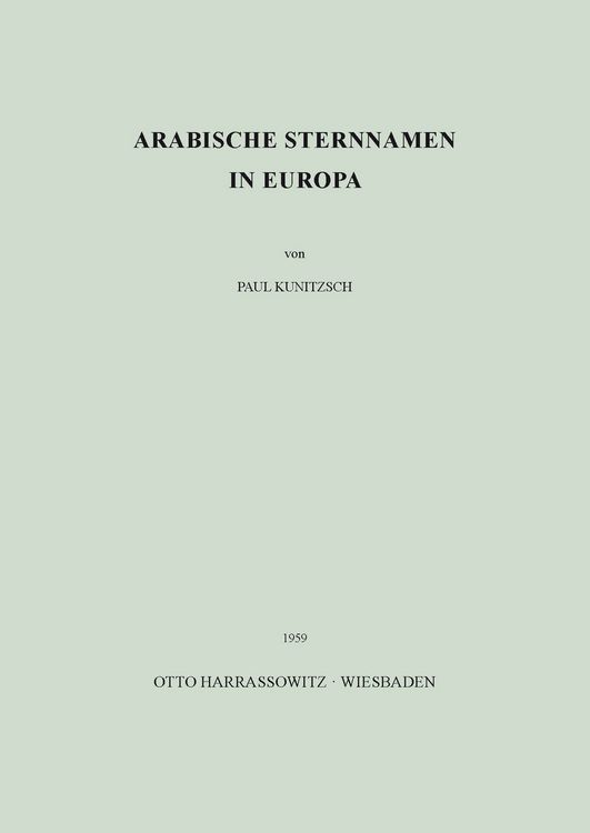 Produktbild: Arabische Sternnamen in Europa