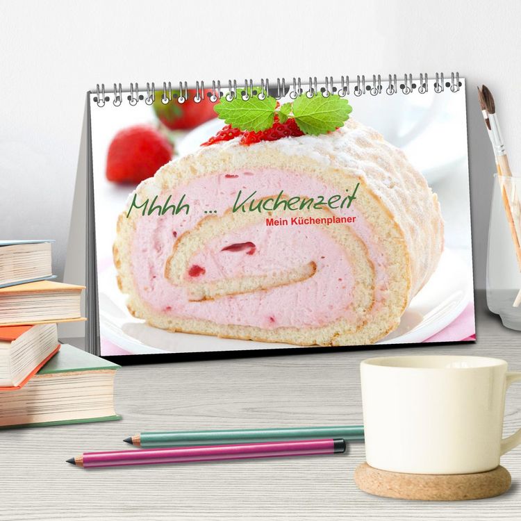 Produktbild: Mhhh ... Kuchenzeit Mein K&uuml;chenplaner (Tischkalender 2026 DIN A5 quer), CALVENDO Monatskalender