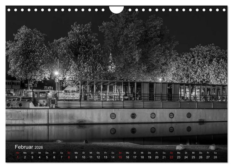 Produktbild: Heilbronn bei Nacht (Wandkalender 2026 DIN A4 quer), CALVENDO Monatskalender