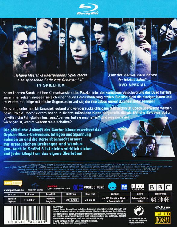 Produktbild: Orphan Black - Staffel 3 [2 BRs]