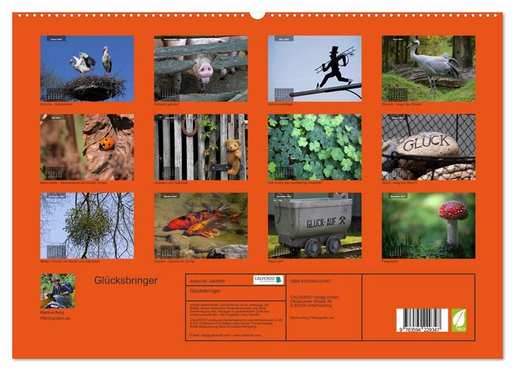 Produktbild: Gl&uuml;cksbringer (hochwertiger Premium Wandkalender 2027 DIN A2 quer), Kunstdruck in Hochglanz