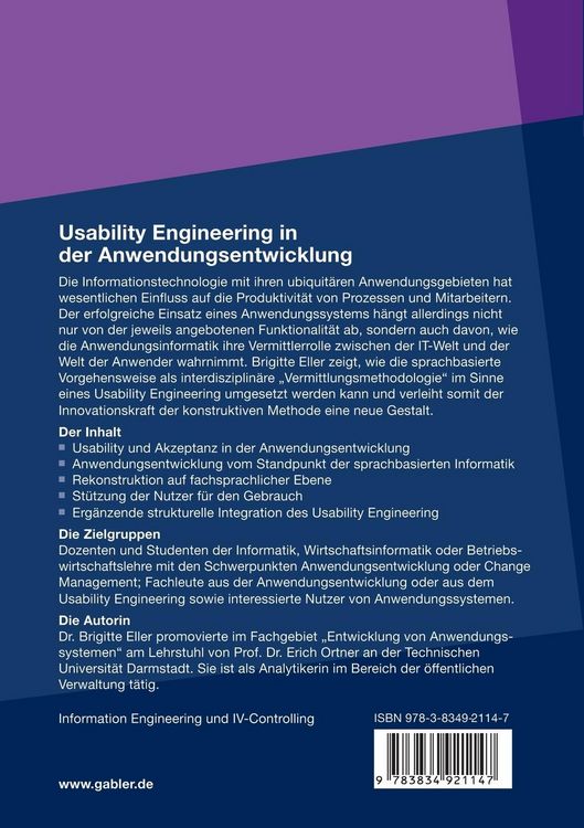 Produktbild: Usability Engineering in der Anwendungsentwicklung