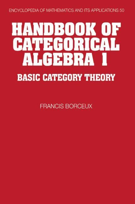 Produktbild: Handbook of Categorical Algebra