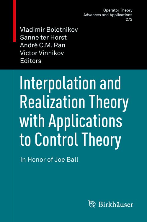 Produktbild: Interpolation and Realization Theory with Applications to Control Theory