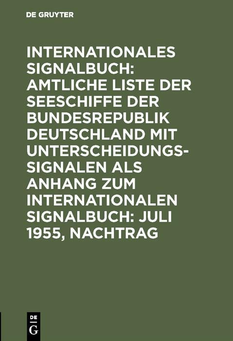 Produktbild: Juli 1955, Nachtrag
