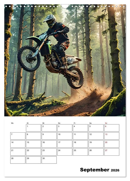 Produktbild: Vollgas und Adrenalin - Motocross-Action pur! (Wandkalender 2026 DIN A3 hoch), CALVENDO Monatskalender