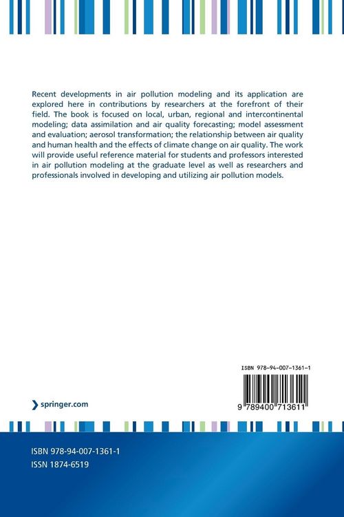 Produktbild: Air Pollution Modeling and its Application XXI