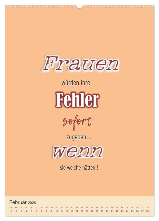Produktbild: Was Mann &uuml;ber Frau wissen sollte und umgekehrt ... (hochwertiger Premium Wandkalender 2026 DIN A2 hoch), Kunstdruck in Hochglanz