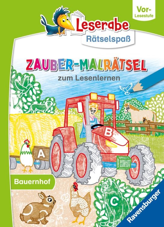 Produktbild: Leserabe Rätselspaß - Zauber-Malrätsel zum Lesenlernen: Bauernhof (Vor-Lesestufe)