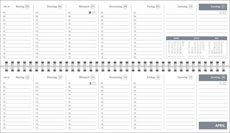 Produktbild: times&more Petrol Wochenquerplaner 2027