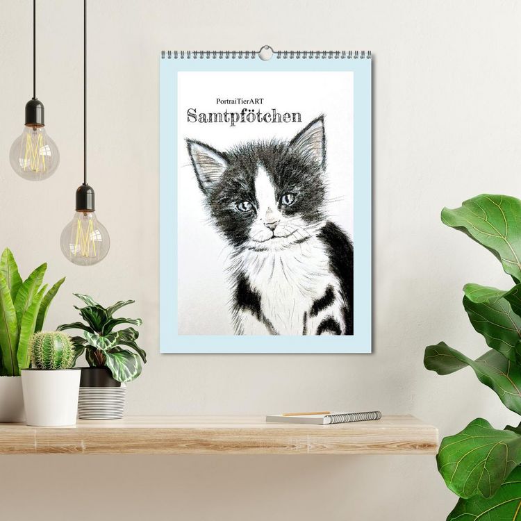 Produktbild: PortraiTierART Samtpf&ouml;tchen (Wandkalender 2026 DIN A3 hoch), CALVENDO Monatskalender