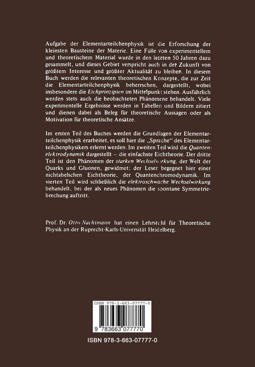Produktbild: Ph&auml;nomene und Konzepte der Elementarteilchenphysik