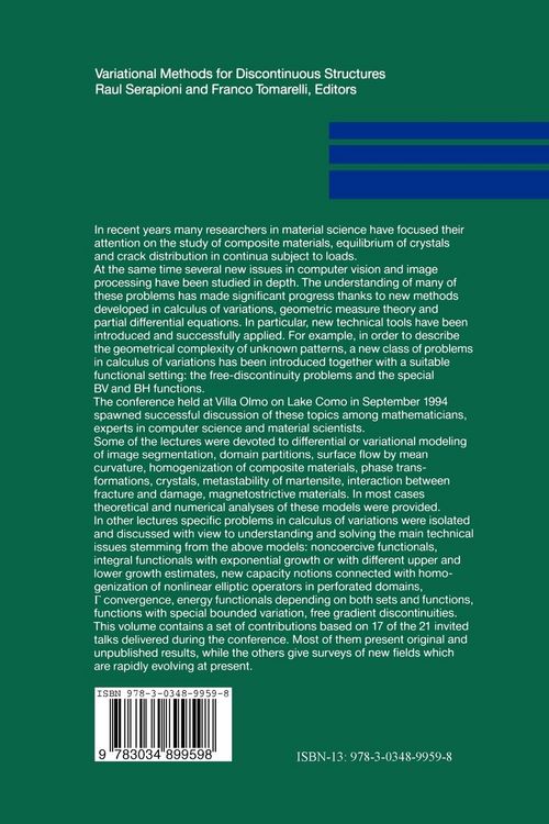 Produktbild: Variational Methods for Discontinuous Structures