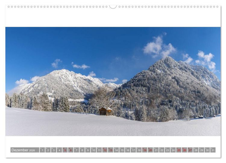 Produktbild: Oberallg&auml;u Panorama (hochwertiger Premium Wandkalender 2026 DIN A2 quer), Kunstdruck in Hochglanz