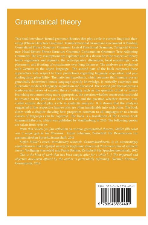 Produktbild: Grammatical theory / volume 2