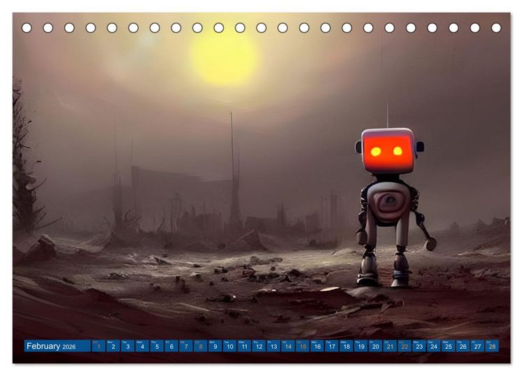 Produktbild: Robots (Desk Calendar 2026 DIN A5 landscape), CALVENDO 12 Month DeskCalendar