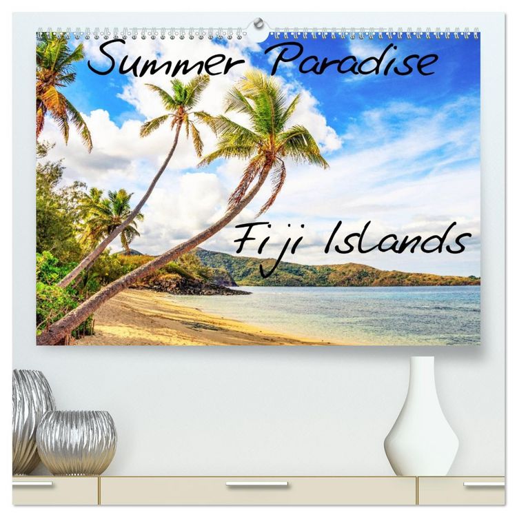 Produktbild: Summer Paradise Fiji (hochwertiger Premium Wandkalender 2026 DIN A2 quer), Kunstdruck in Hochglanz