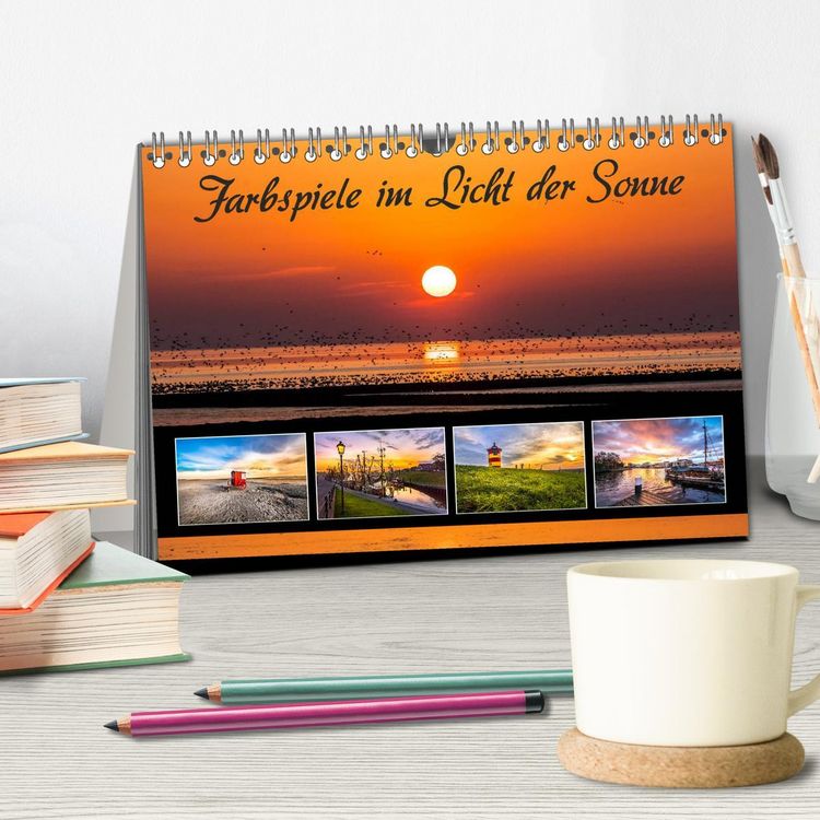 Produktbild: Farbspiele im Licht der Sonne (Tischkalender 2026 DIN A5 quer), CALVENDO Monatskalender