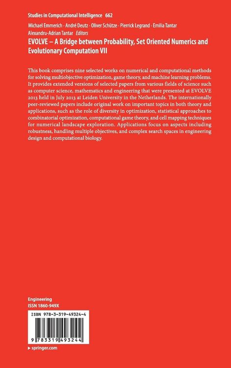 Produktbild: EVOLVE &ndash; A Bridge between Probability, Set Oriented Numerics and Evolutionary Computation VII