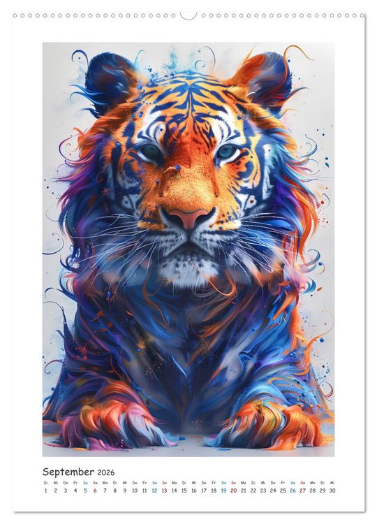Produktbild: Tierische Kunst (hochwertiger Premium Wandkalender 2026 DIN A2 hoch), Kunstdruck in Hochglanz