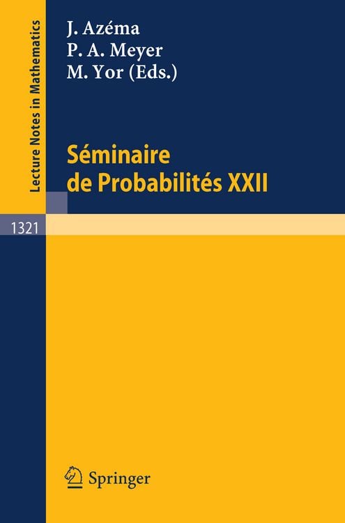 Produktbild: Seminaire de Probabilites XXII