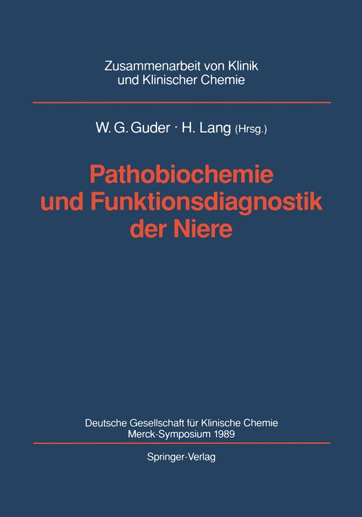 Produktbild: Pathobiochemie und Funktionsdiagnostik der Niere