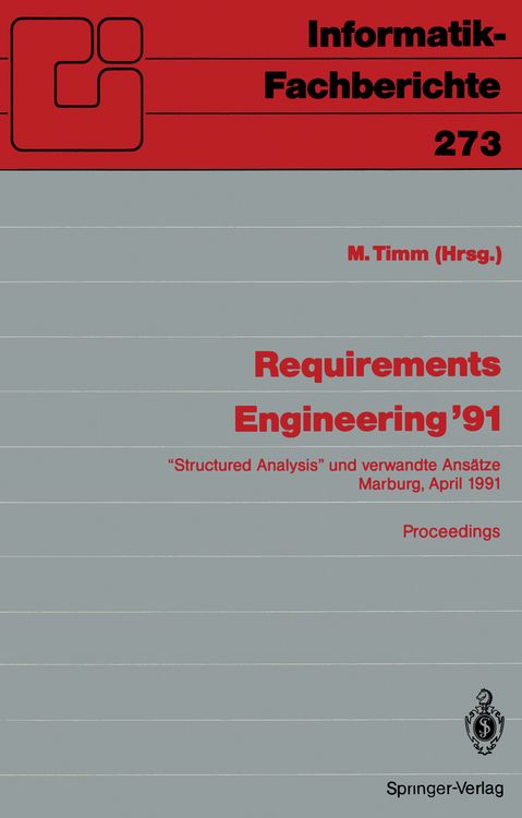 Produktbild: Requirements Engineering &rsquo;91