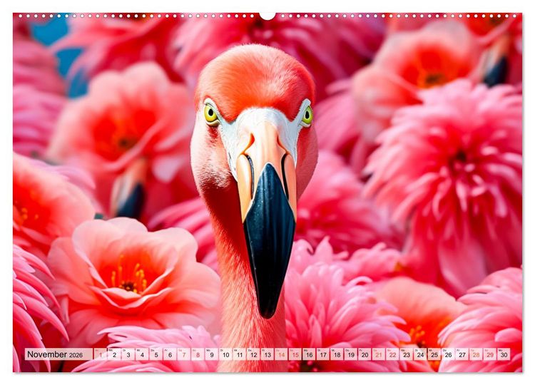 Produktbild: Animal Art - Tiere und Blumen (Wandkalender 2026 DIN A2 quer), CALVENDO Monatskalender