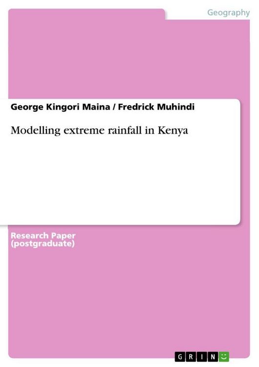 Produktbild: Modelling extreme rainfall in Kenya