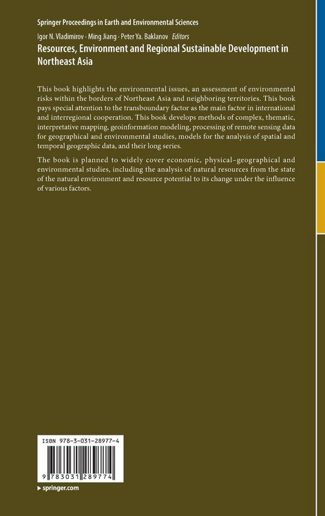 Produktbild: Resources, Environment and Regional Sustainable Development in Northeast Asia